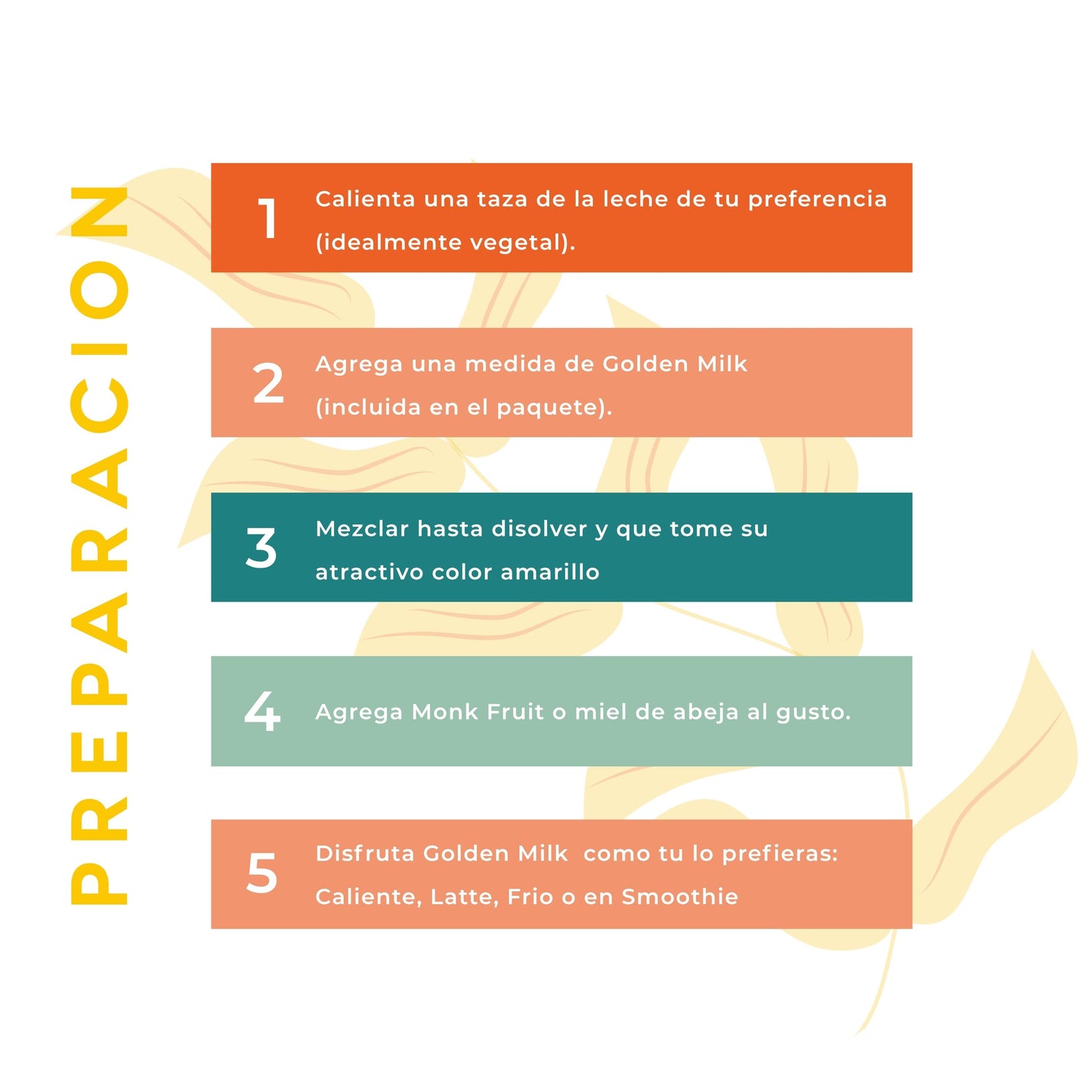 Los 5 pasos para preparar Golden Milk