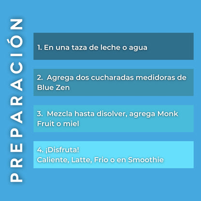 Los 4 pasos para preparar Blue Zen